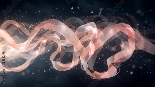 Whimsical Flying Abstract Ribbons - Motion Loop
