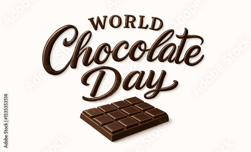 Elegant Chocolate Day Calligraphy