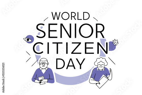 World senior citizen day observance august 21st design artwork