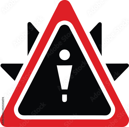 AI Warning Silhouette: Risk Icon

