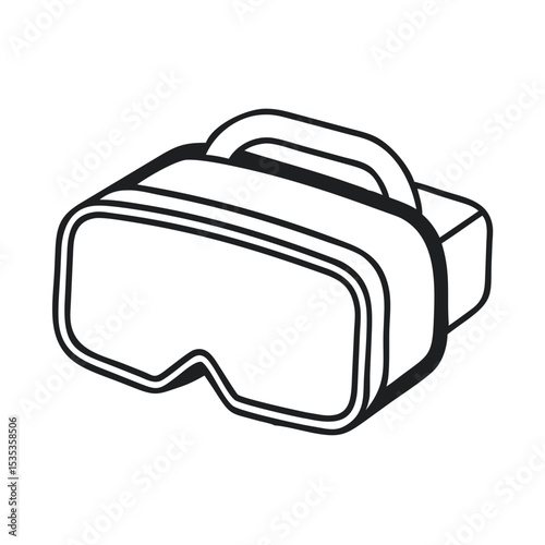 Simple Vr Headset Icon for Virtual Reality Applications and Designs