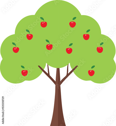 cherry tree vector illustration