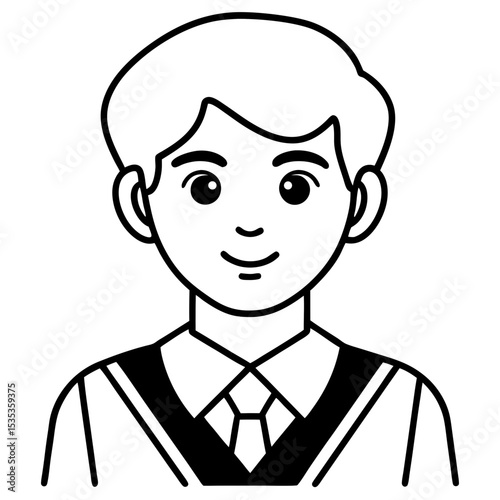 "Student Generative AI Vector and Linocut Silhouette Design Illustration"