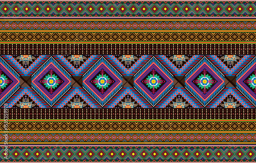 Seamless geometric ethnic spokes knitted pattern ,Seamless Decorative Boho Ancient Hand Drawn Ethnic Pattern
