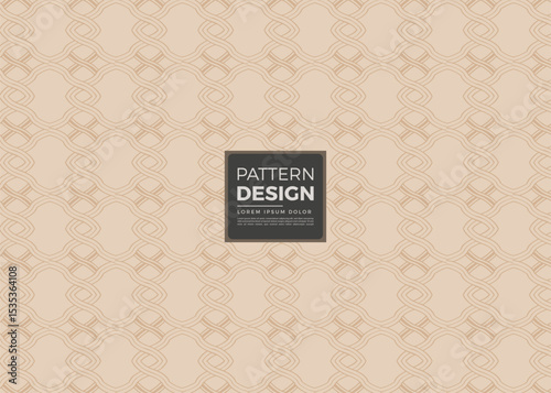 Beige Seamless Pattern Design with Interlocking Curves
