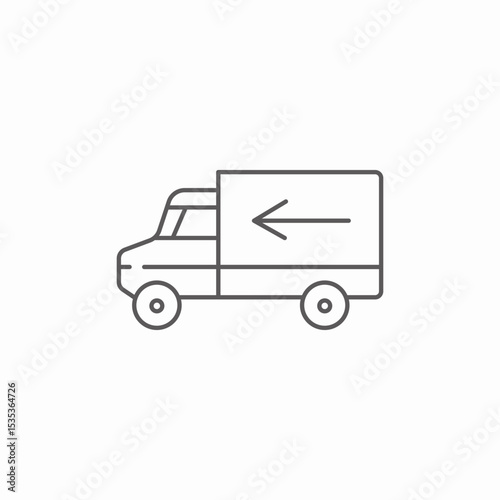delivery truck icon sign vector