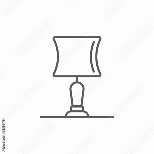 desk lamp icon sign vector