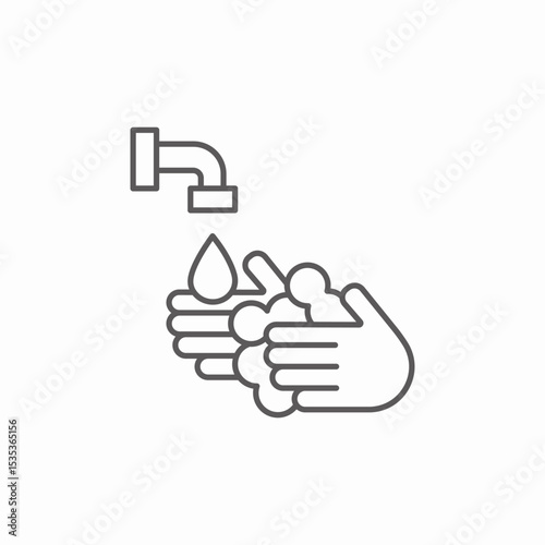 hand washing icon sign vector