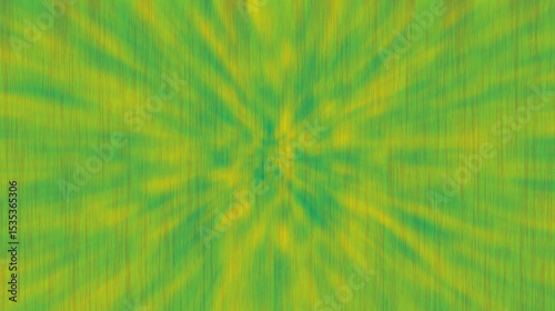 Abstract green and yellow radial burst background