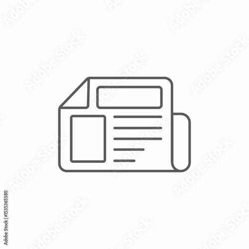magazine newspaper icon sign vector