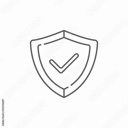 shield check icon sign vector