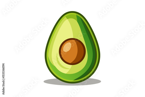 Healthy Avocado Illustration Fresh, Ripe, and Ready to Eat