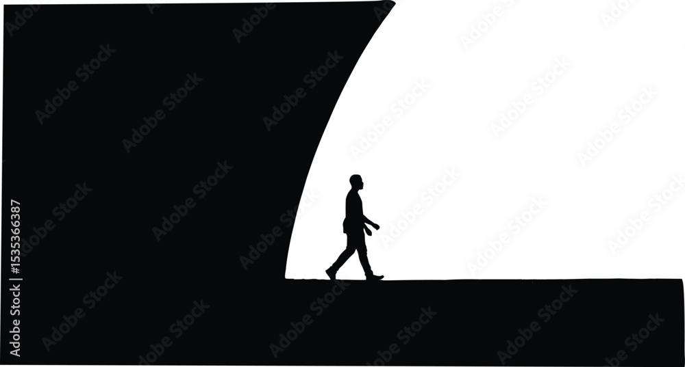 Fototapeta premium Juneteenth Transition Silhouette - From Darkness to Light