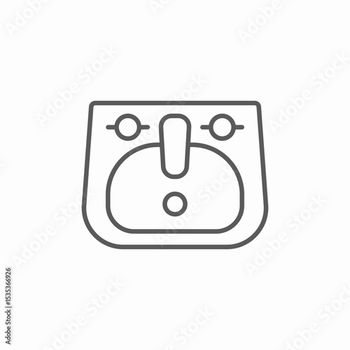 sink top view icon sign vector
