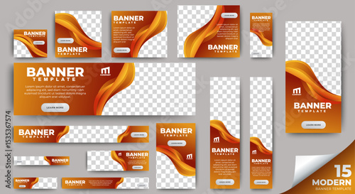 Digital banners ads template design set for website and social media post. Editable. vector