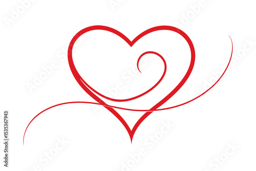 Love Symbol Heart Sketch Isolated