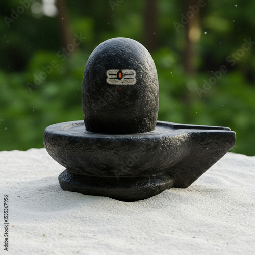 black stone Lord Shiva Lingam