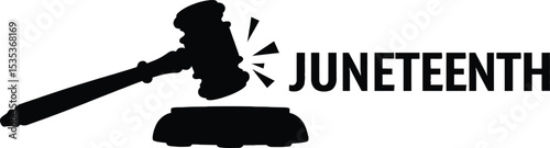 Juneteenth Gavel Silhouette - Justice Served