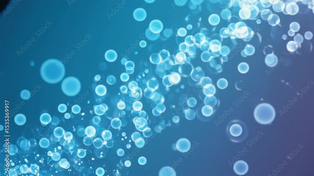 Banner dark blue bokeh particles glitter awards dust gradient abstract background. Futuristic glittering in space on blue background, 4k High-Quality Wallpaper Background Animation Video