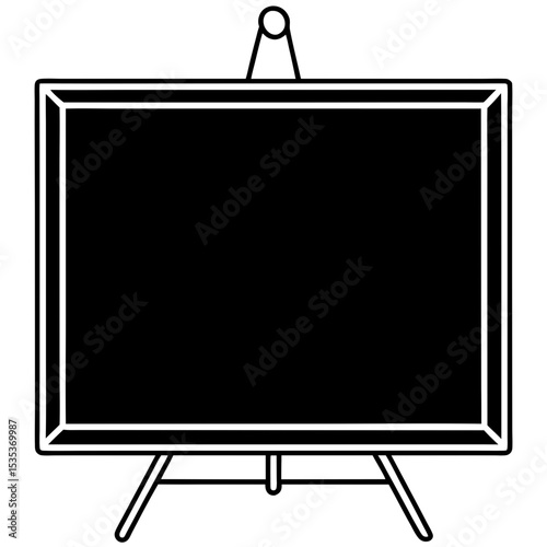 Blackboard Vector Illustration | Generative AI & Linocut Silhouette Design