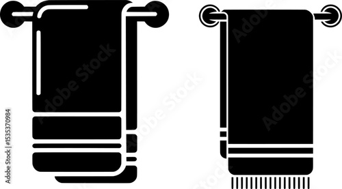 Clean Towel on Bar Silhouette