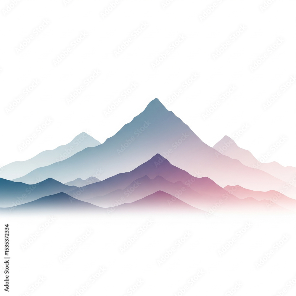 Fototapeta premium Serene Gradient Peaks