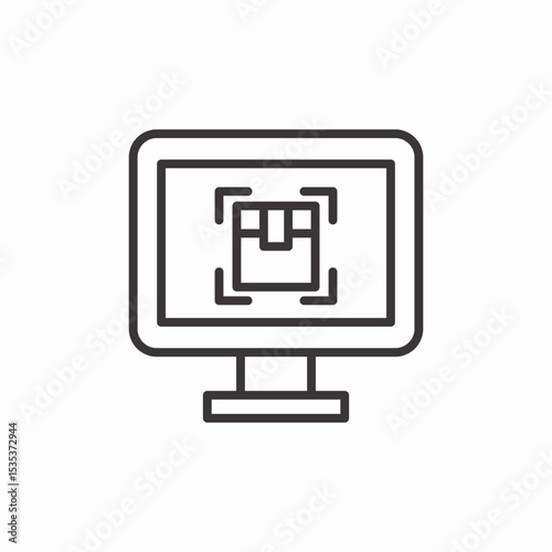 box parcel tracking icon sign vector
