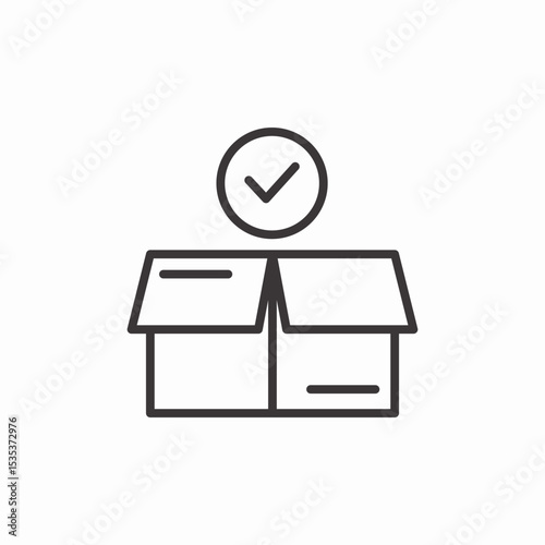 box check icon sign vector