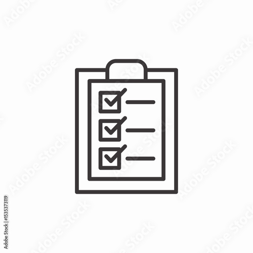 checklist clipboard icon sign vector