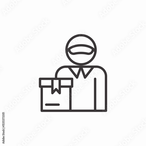 delivery man icon sign vector