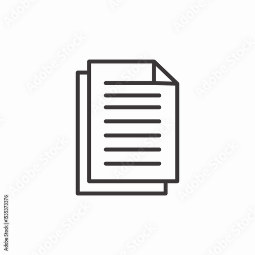 document sheet icon sign vector
