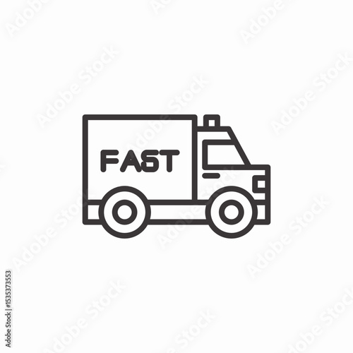 fast delivery icon sign vector