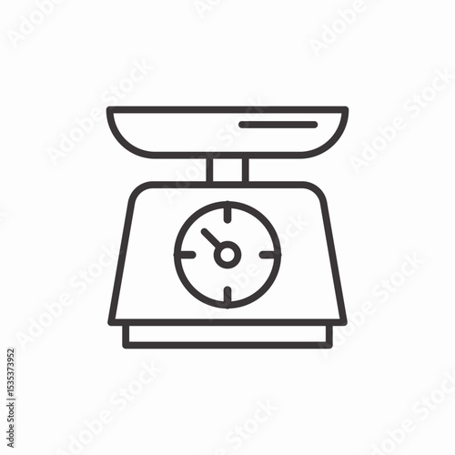 kitchen scale icon sign vector