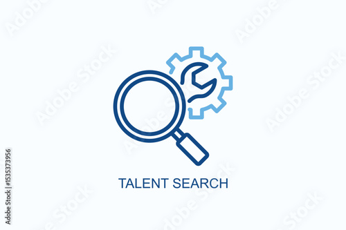 Talent Search Icon Or Logo Isolated Vector Illustration