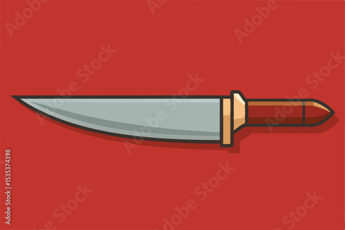 Sleek Dagger Design  A Minimalist Illustration of a Sharp, Pointed Knife