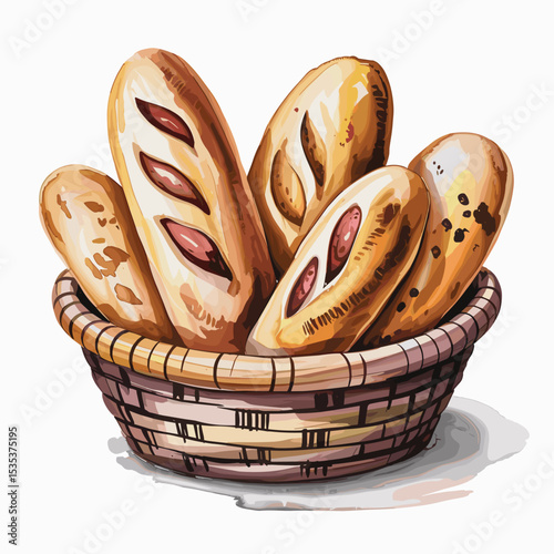 Rustic Middle Eastern Bread Basket with Flatbreads