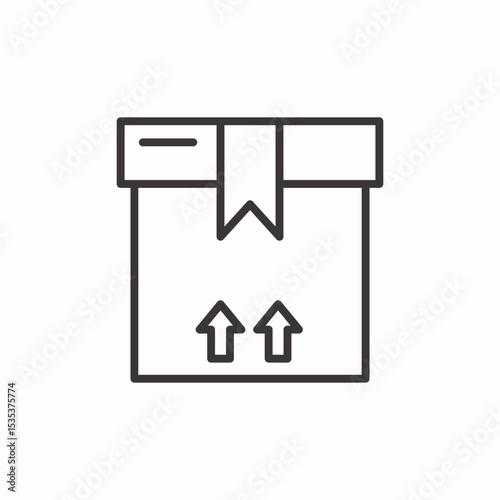 upload parcel icon sign vector