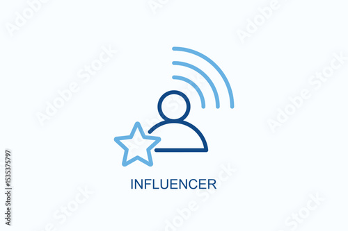 Influencer Icon Or Logo Isolated Vector Illustration