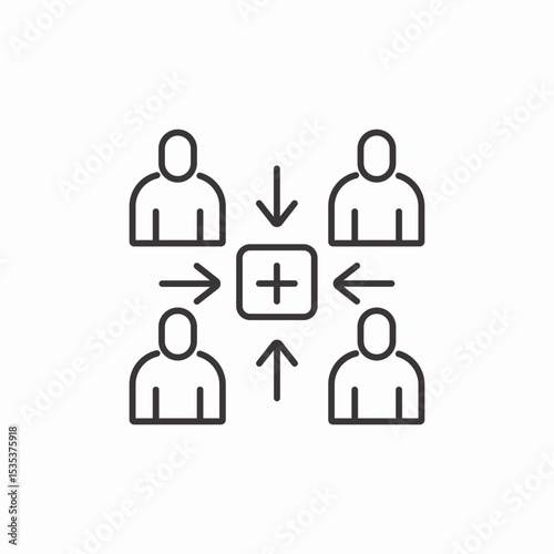 team engagement icon sign vector