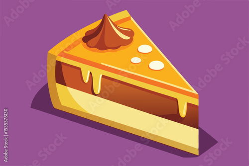 Delicious Caramel Pumpkin Cheesecake Slice A Sweet Treat for Autumn