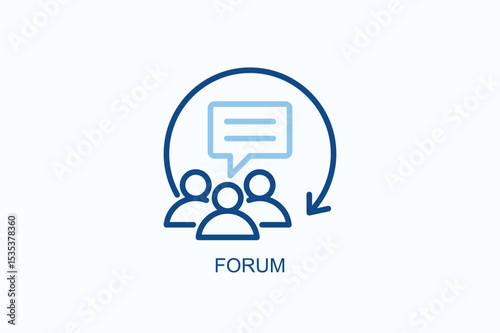 Forum Icon Or Logo Isolated Vector Illustration