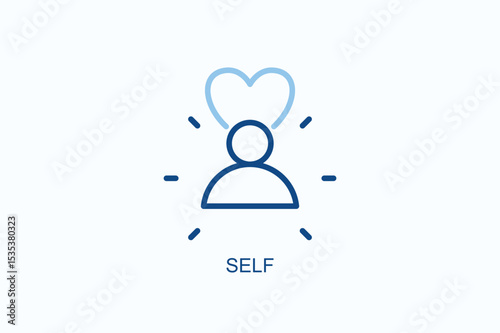 Self Icon Or Logo Isolated Vector Illustration