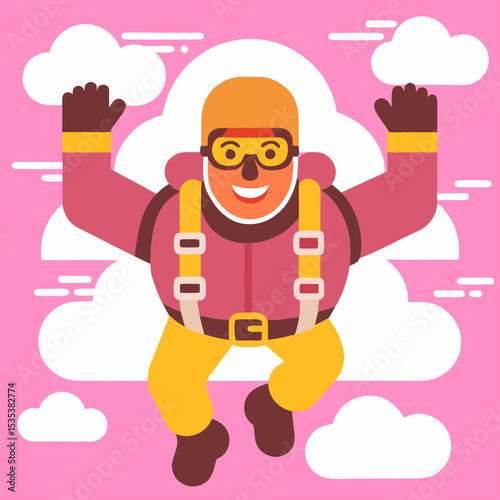A man on sky gliding