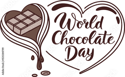 World Chocolate Day vector art illustration