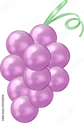 Bunch of purple grapes