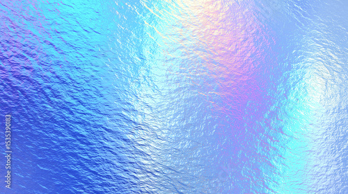 パステルブルーのホログラムのテクスチャー背景素材