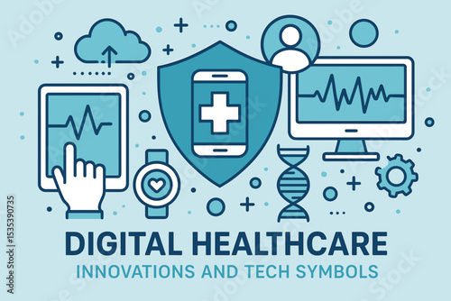 Digital Healthcare Innovations Tech Symbols and Future of Medicine