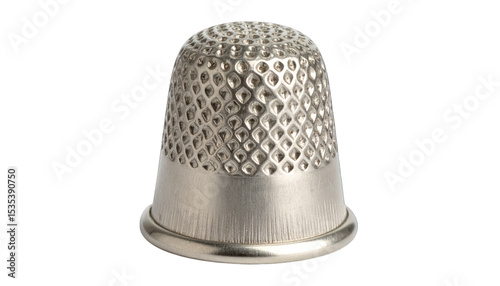 Silver thimble close up