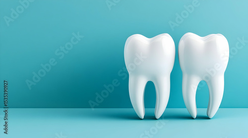 Dental implant model of molar tooth, cut out, as a concept of implantation teeth and dental surgery. Based on Generative AI