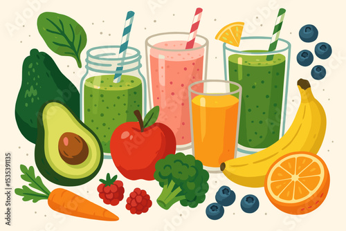 Delicious and Healthy Green Smoothies and Fruit Juices Recipe